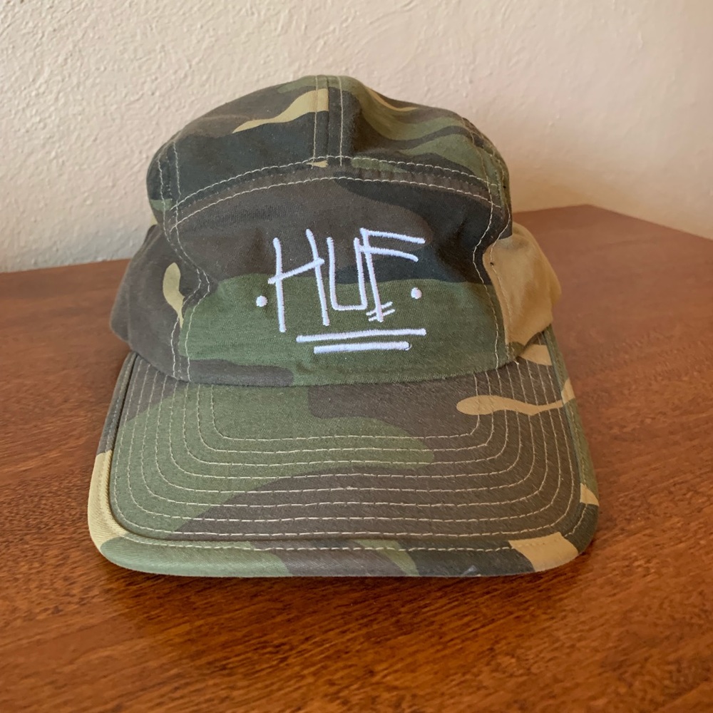 Used camo Huf/stussy 5 panel hat